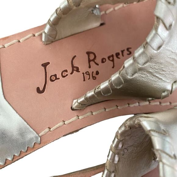 Jack Rogers Whipstich Cherry Gold Thong Sandals size 6 - Picture 5 of 9